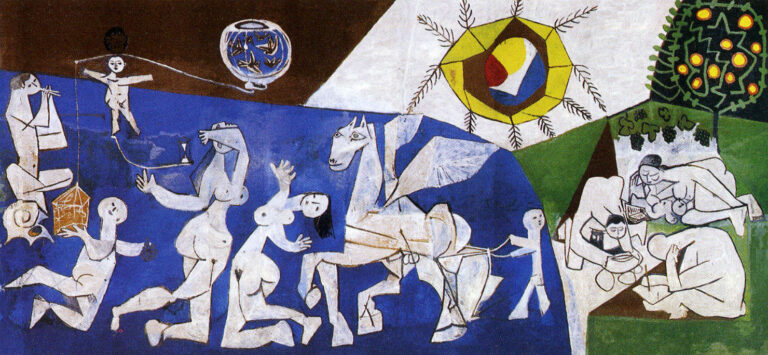 Pablo Picasso, La Pace — dettaglio del pannello di Vallauris